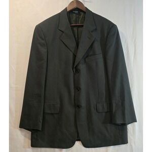 Vito Rufulo Men's Charcoal Gray Wool Blend Suit Jacket Blazer Made in Italy M